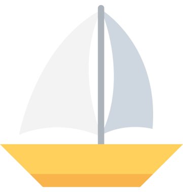 Yat düz vektör simgesi