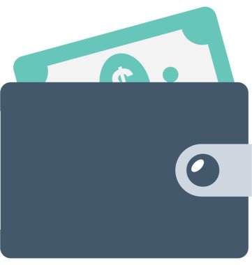 Cüzdan Düz Vektör Simgesi