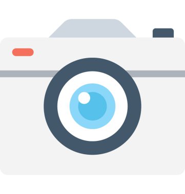 kamera düz vektör simgesi