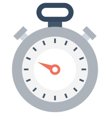 Stopwatch Düz Vektör Simgesi