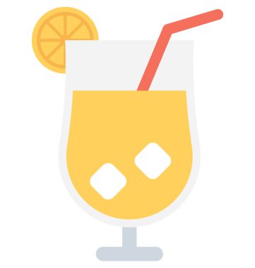 Limonata düz vektör simgesi