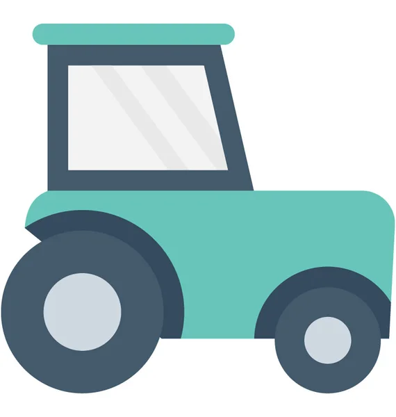 Road Roller Platte Vector Icon — Stockvector