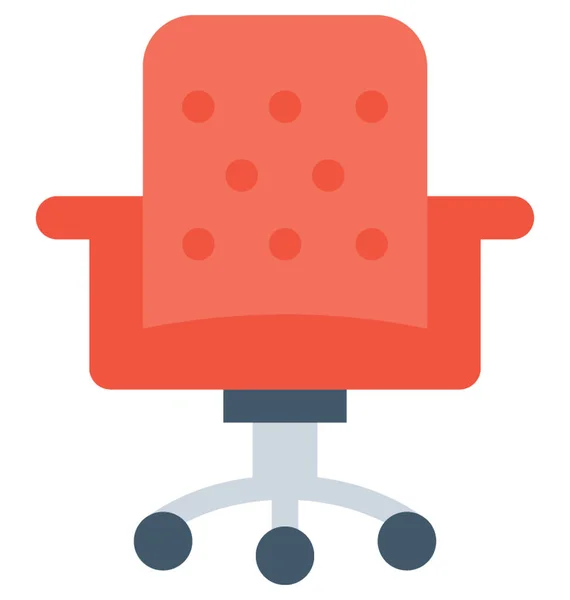 Otočná Židle Plochá Vektorové Ikony — Stockový vektor