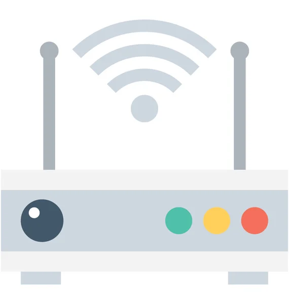 Wifi Router Flat Vector Icon — Stock Vector