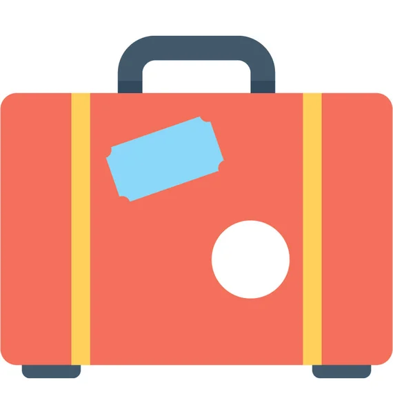 Suitcase Flat Vector Icon — Stock Vector