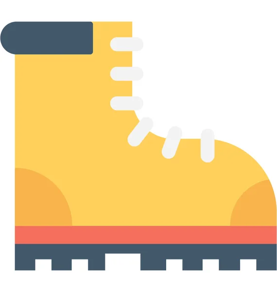 Hiking Boot Flat Vector Icon — Stock Vector