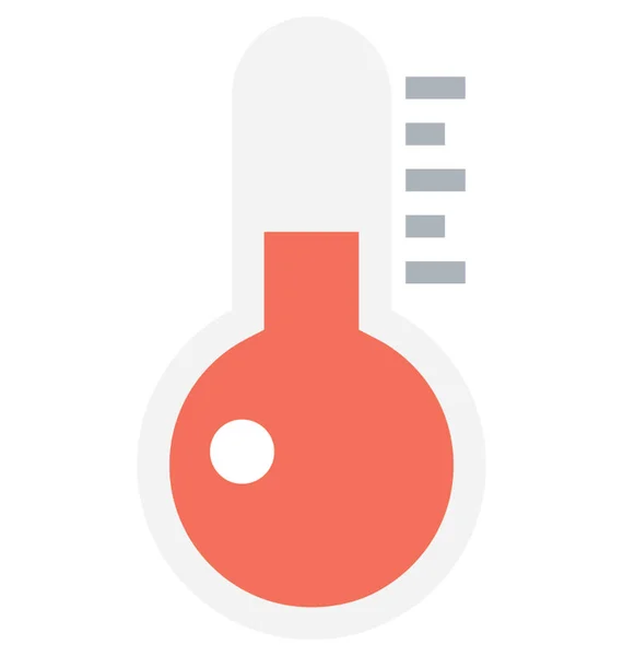 Thermometer Flat Vector Icon — Stock Vector