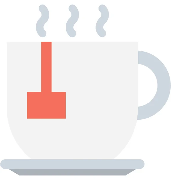 Hot Tea Flat Vector Icon — Stock Vector