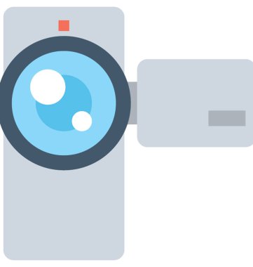 Video kamera düz vektör simgesi