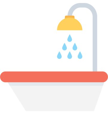 Küvet Düz Vektör Simgesi