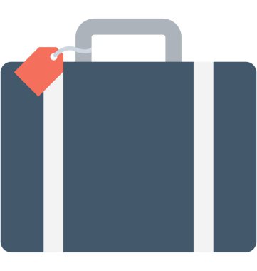 Bavul Düz Vektör Simgesi