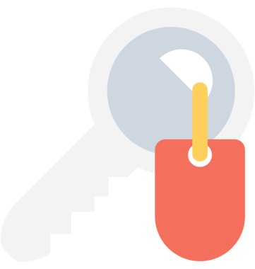 anahtar düz vektör simgesi