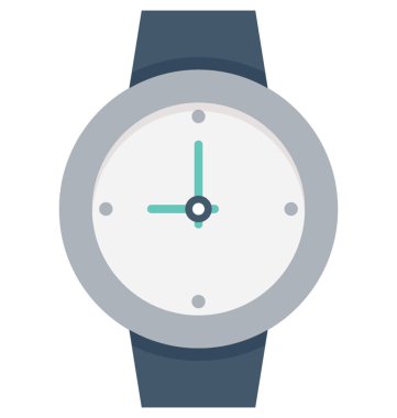 Kol saati düz vektör simgesi