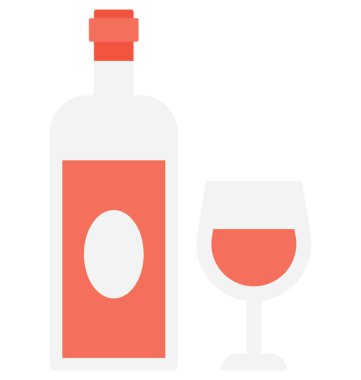 Alkol düz vektör simgesi