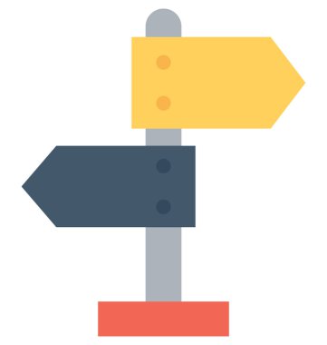 işaret direği düz vektör simgesi