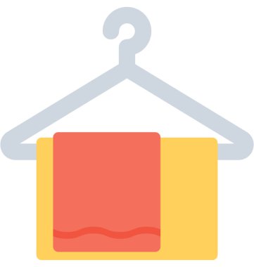 Banyo Havlu düz vektör simgesi