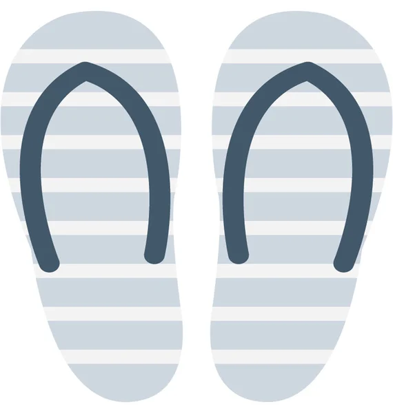 Flip Flop Plano Vector Icono — Archivo Imágenes Vectoriales