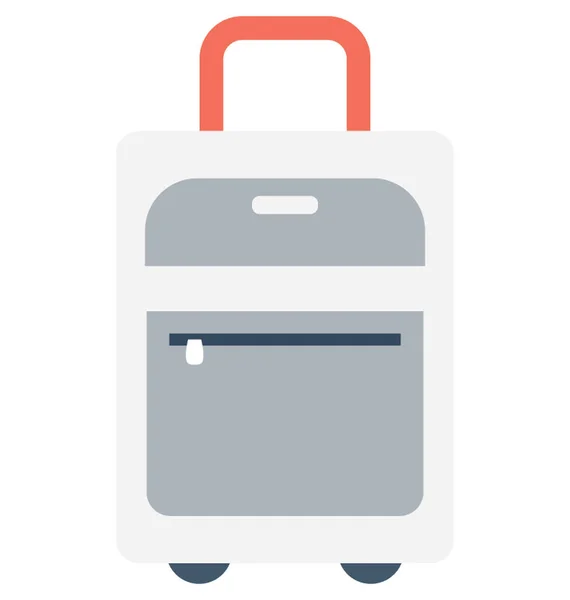 Bagage Platte Vector Icon — Stockvector