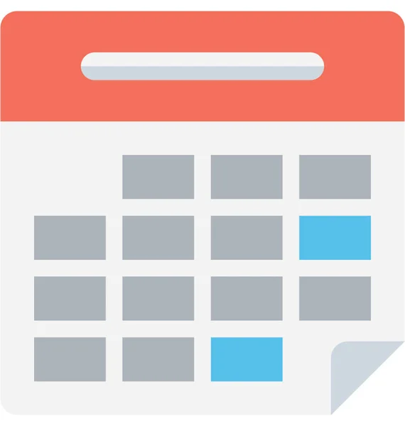 Calendário Flat Vector Icon —  Vetores de Stock