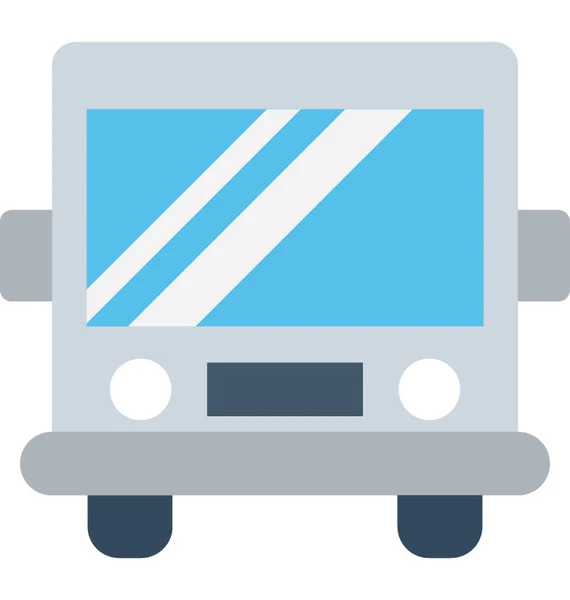 Bus Flat Vector Icon — Stock Vector