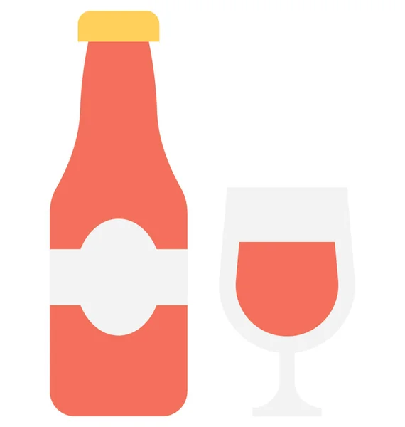 Alkohol Płaskie Wektor Ikona — Wektor stockowy