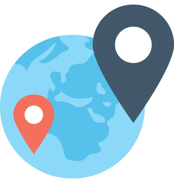 Gps Icono Vector Plano — Vector de stock