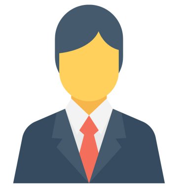 İşadamı Düz Vektör Simgesi