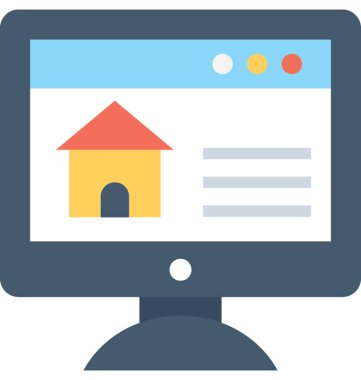 Online özellik düz vektör simgesi