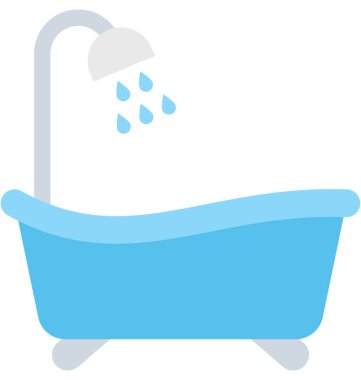 Küvet Düz Vektör Simgesi