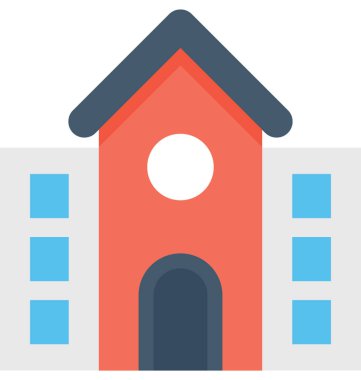 Müze düz vektör simgesi