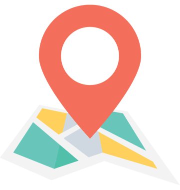 gps düz vektör simgesi