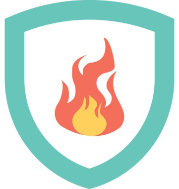 Endüstriyel emniyet düz vektör simgesi