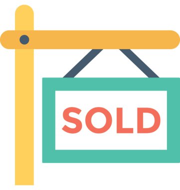 İşaret kurulu düz vektör simge sattı