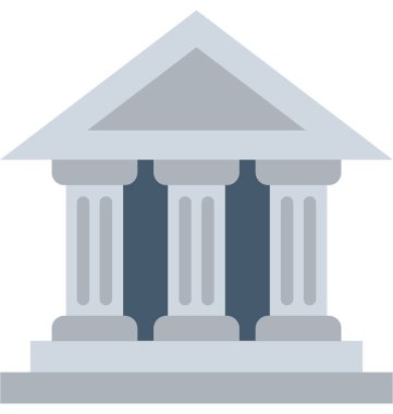 Mahkeme düz vektör simgesi