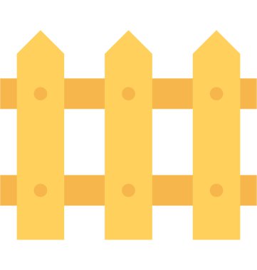 Çit düz vektör simgesi