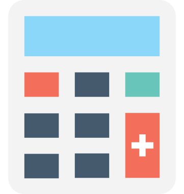 hesap makinesi düz vektör simgesi