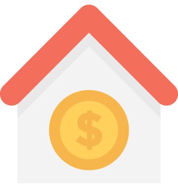 Mahkeme düz vektör simgesi