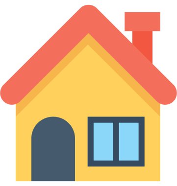 Residence düz vektör simgesi