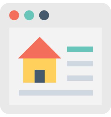 Emlak Site düz vektör simgesi