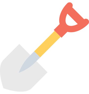 Düz vektör simge kürek