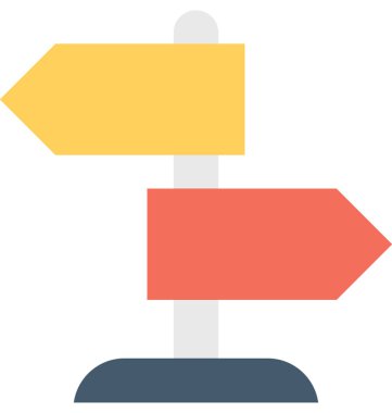 işaret direği düz vektör simgesi