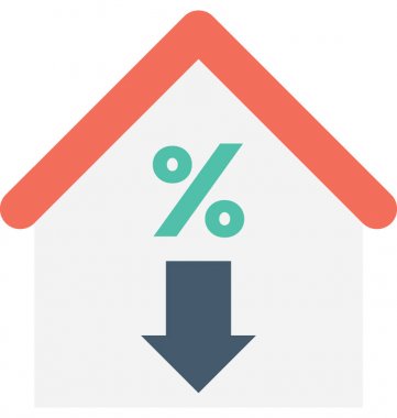 Emlak vergisi düz vektör simgesi