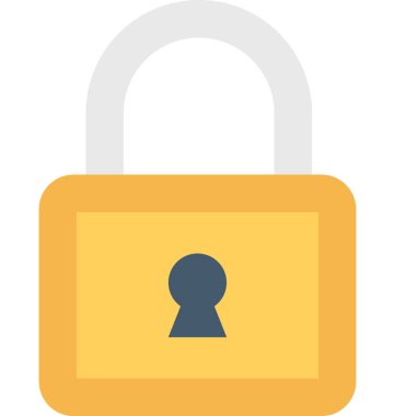 düz vektör simgesini kilitle