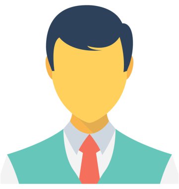 Muhasebeci düz vektör simgesi