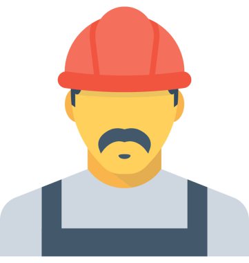 Tesisatçı düz vektör simgesi