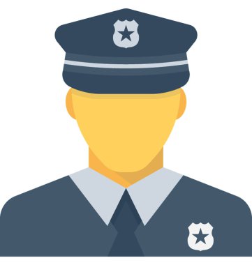 Pilot düz vektör simgesi