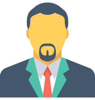 Muhasebeci düz vektör simgesi