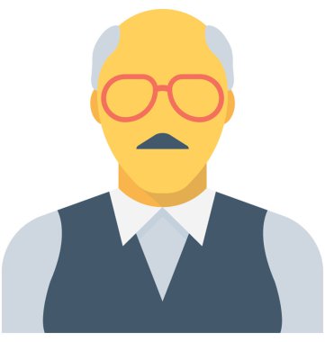 Esnaf düz vektör simgesi