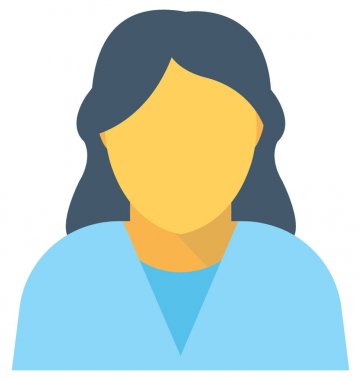 Sekreter Düz vektör simgesi