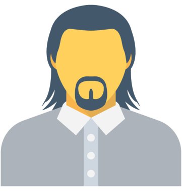 İstemci düz vektör simgesi